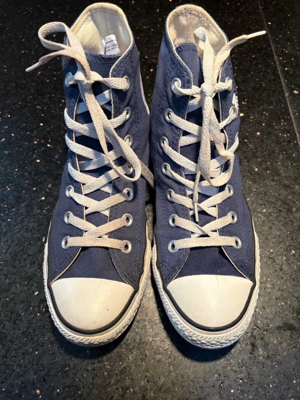 Converse Navy Sailor Jerry 'Poison Girl' High Top Sneakers, Size 5(Women’s 7) - Picture 3 of 6